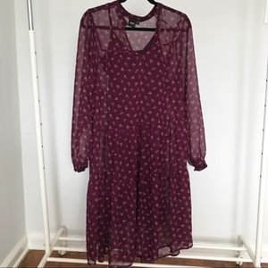 ASOS Rose print peasant dress